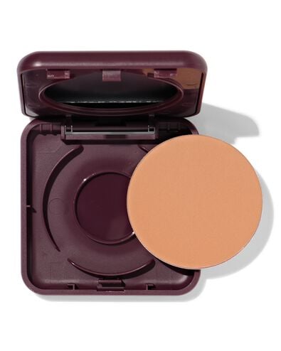 hervulbaar poederdoosje voor mattifying of bronzer poeder donkerrood - 11290408 - HEMA